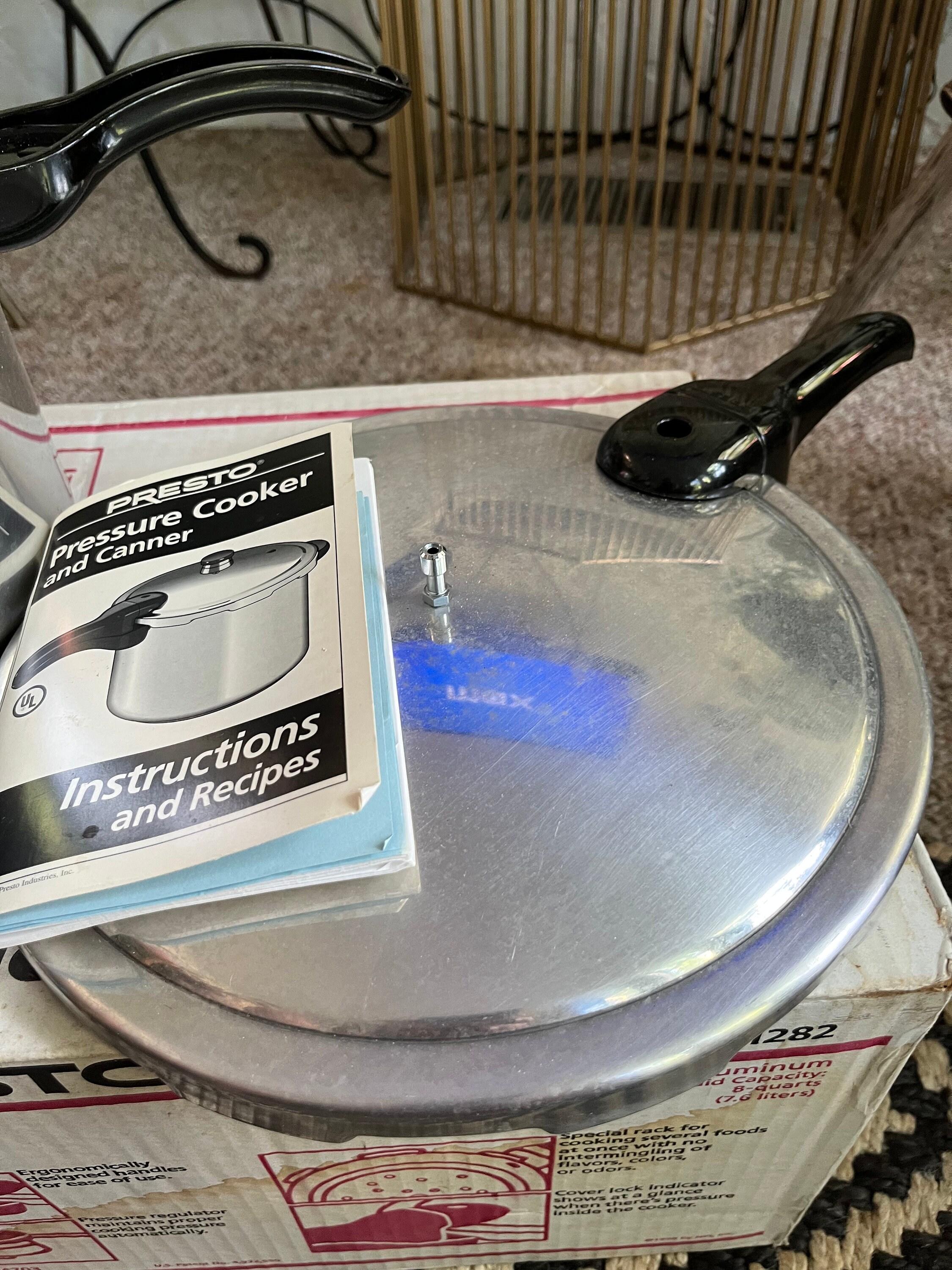 Presto 01282 8 Quart Aluminum Pressure Cooker 6824635 in Great Shape Etsy