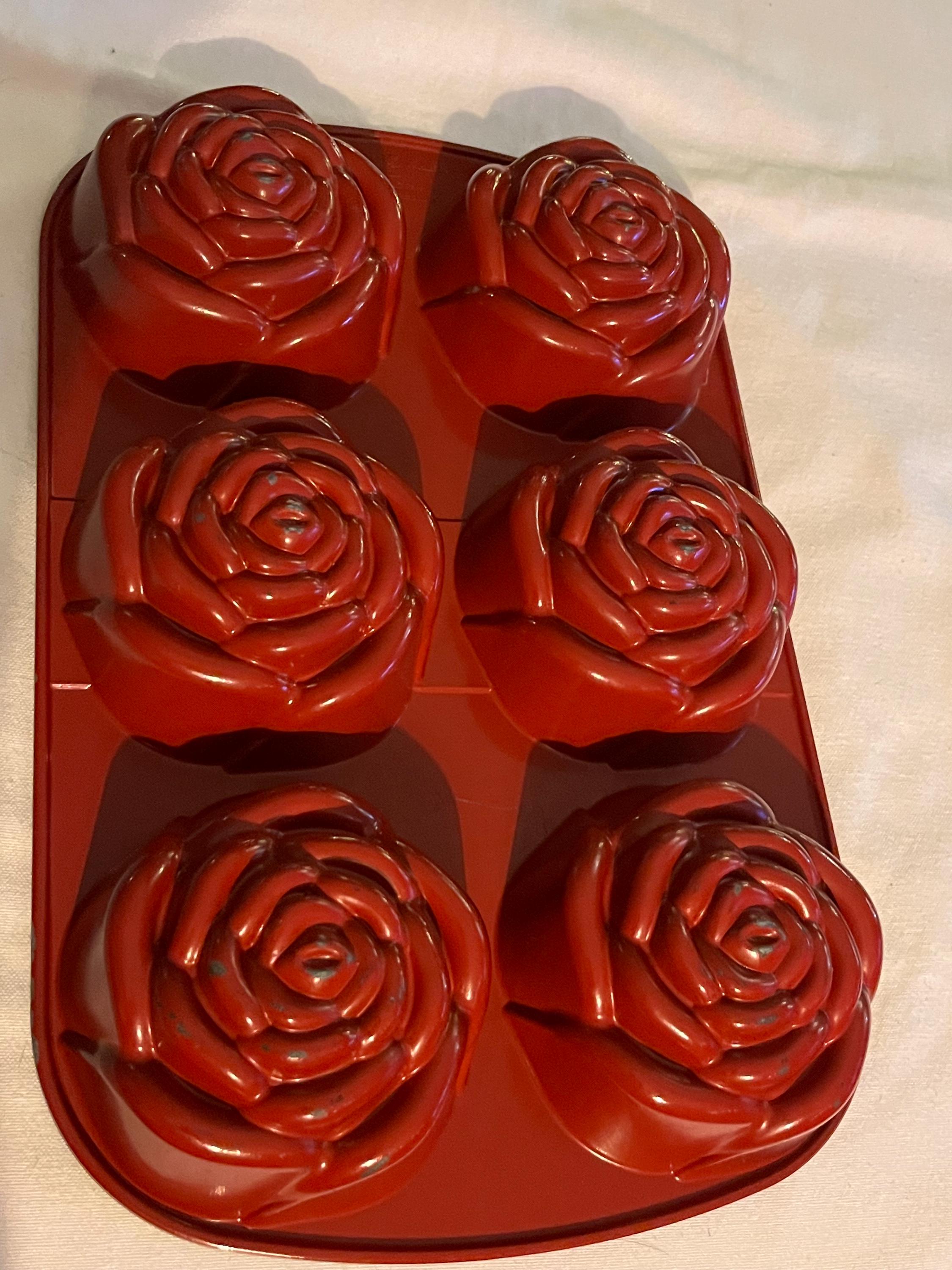 Nordic Ware-rose Bud-mini Cake Pan Molds/bundt-6 Cups/heavy Cast