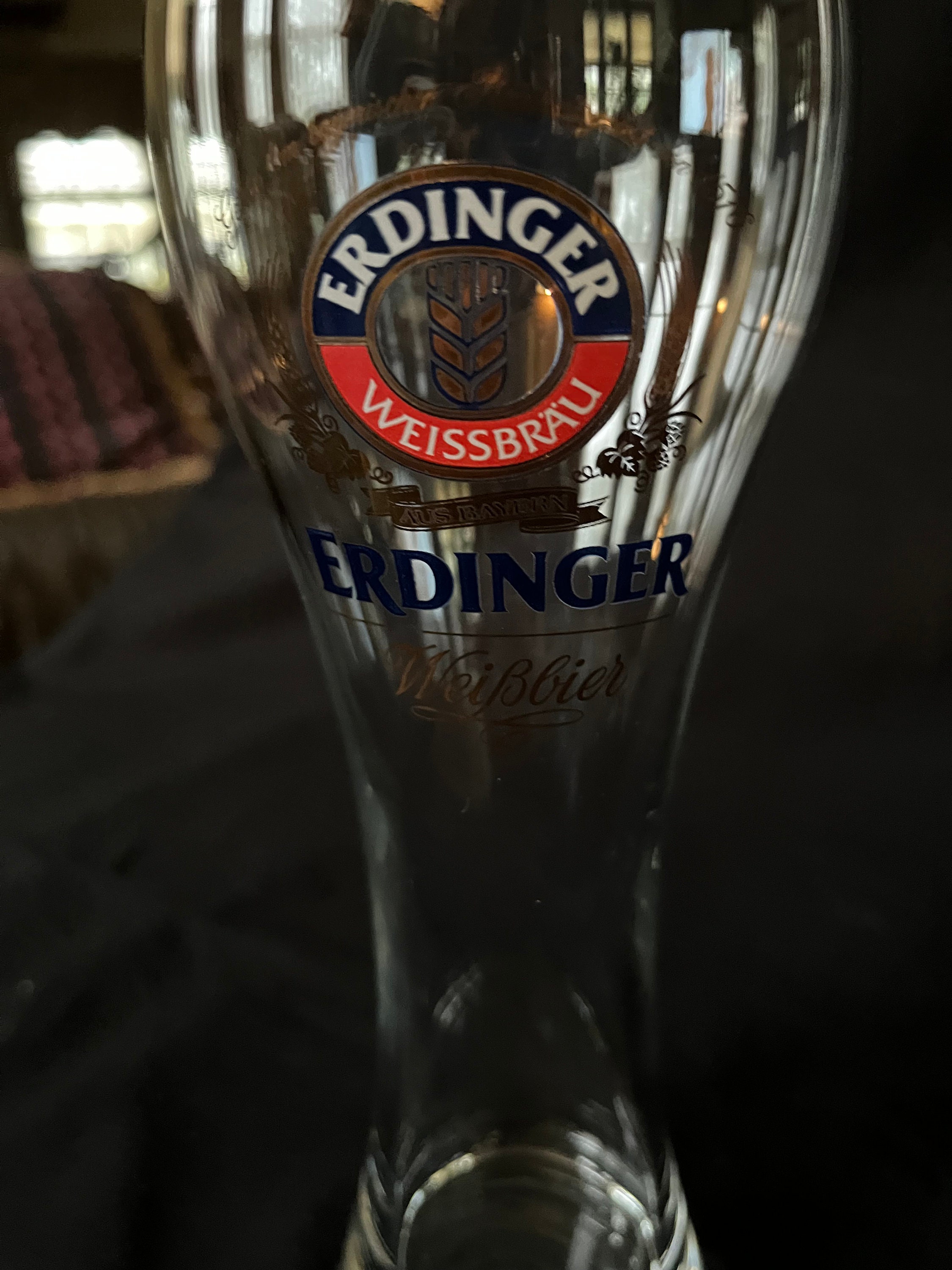 Erdinger Weissbrau Weibbier .5L Blue/gold/red Beer Glass - Etsy