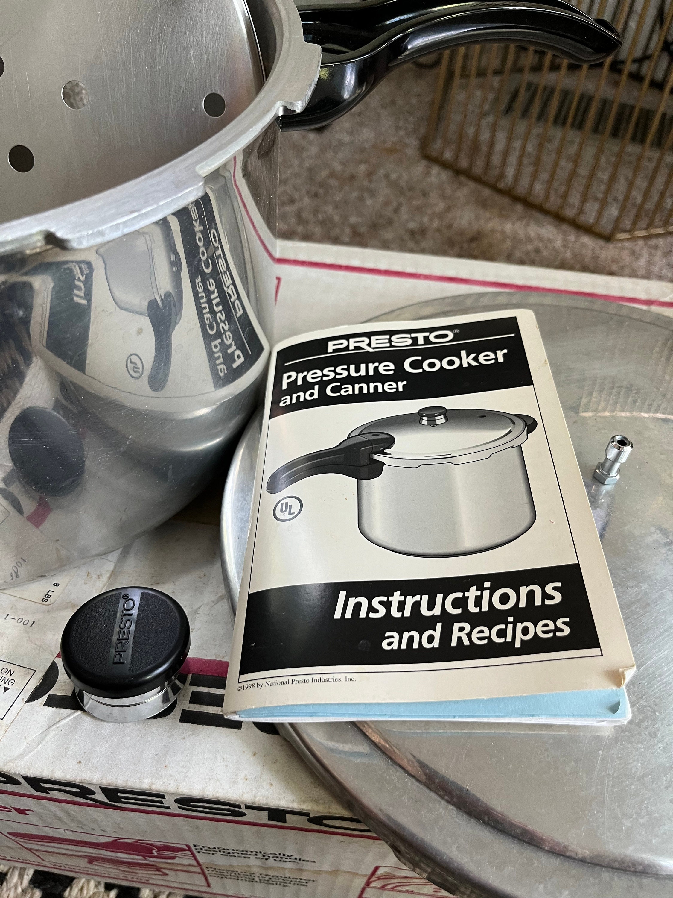 Presto 01282 8 Quart Aluminum Pressure Cooker 6824635 in Great Shape Etsy