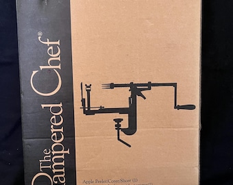 Der Pampered Chef-Apfelschäler/Corer/Hobel-Edelstahl-Silber/Rot-2430