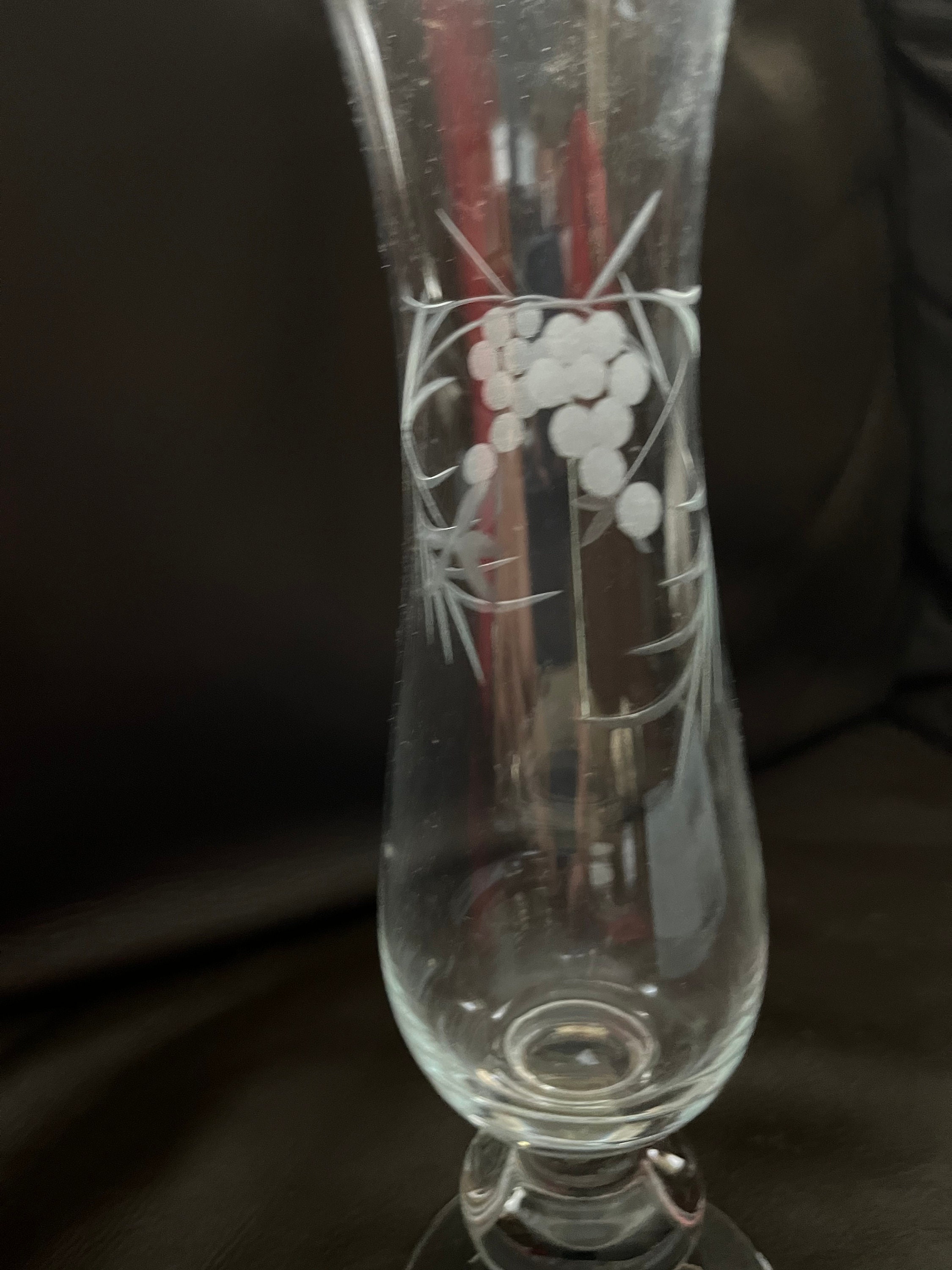 DUISKE Irish Handcut Grapes & Vine Clear Glass 10.25 Etsy