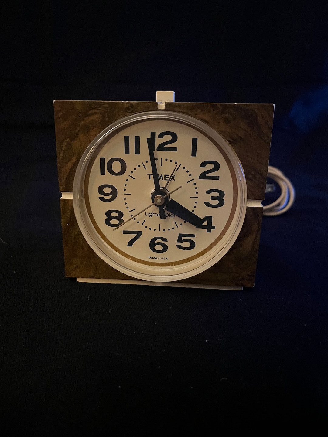 Timex Alarm Clock 1970s Vintage Model 74174 Brown/cream Etsy