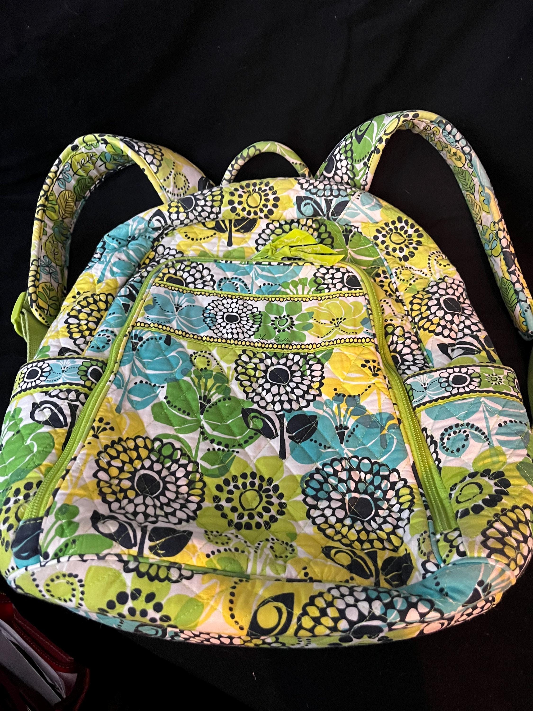 Vera Bradley-limes up Floral-backpack/campus/tech Washable 