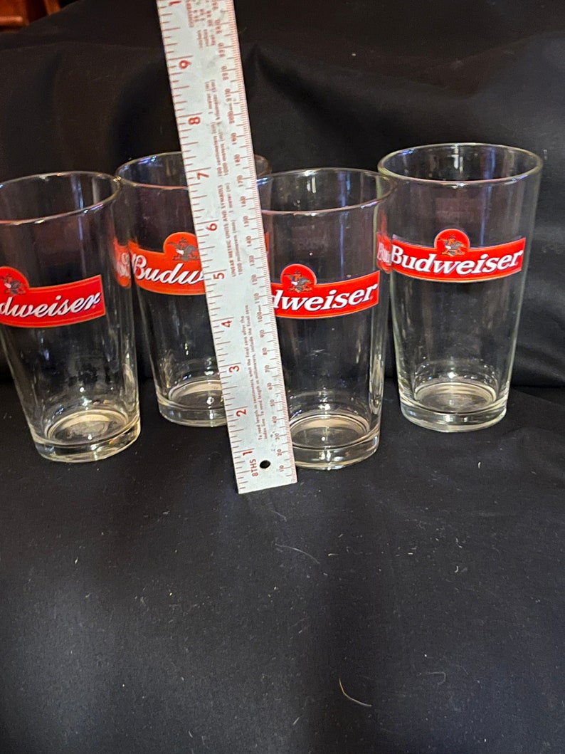 Budweiser Beer Pint Glasses Anheuserbusch Beer Glass/barware Etsy