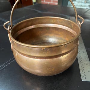 Old World Coppersmith Handmade Basket-16 1/2X41/4” Copper/Brass Handle