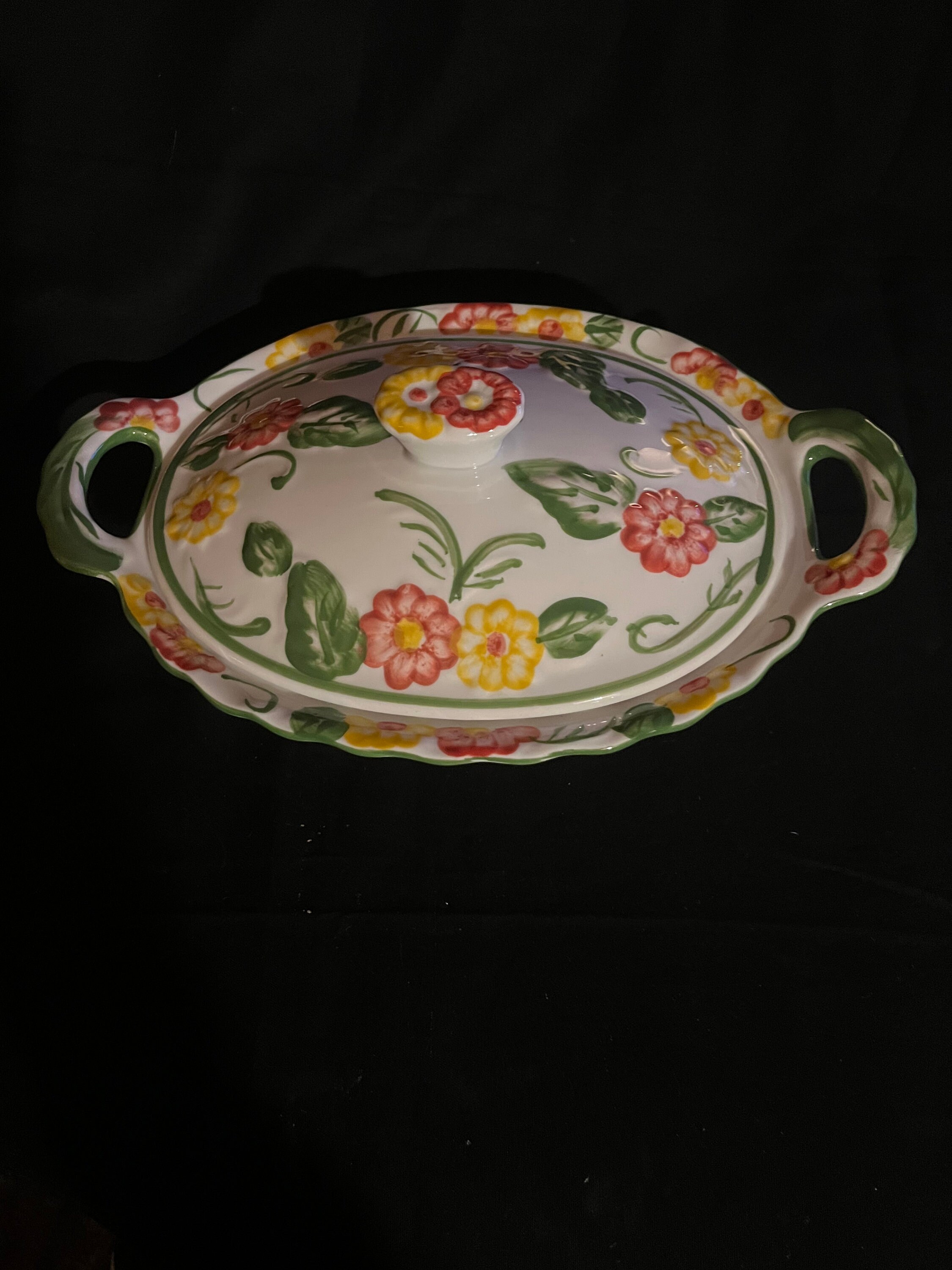 Assiette décorative bord dentelle FAB Quimper Bretagne
