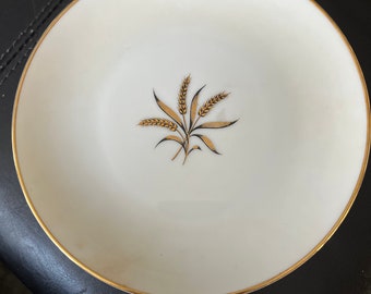 EMBASSY CHINA USA wheat Pattern Gold/Black Design bread plates-7 total