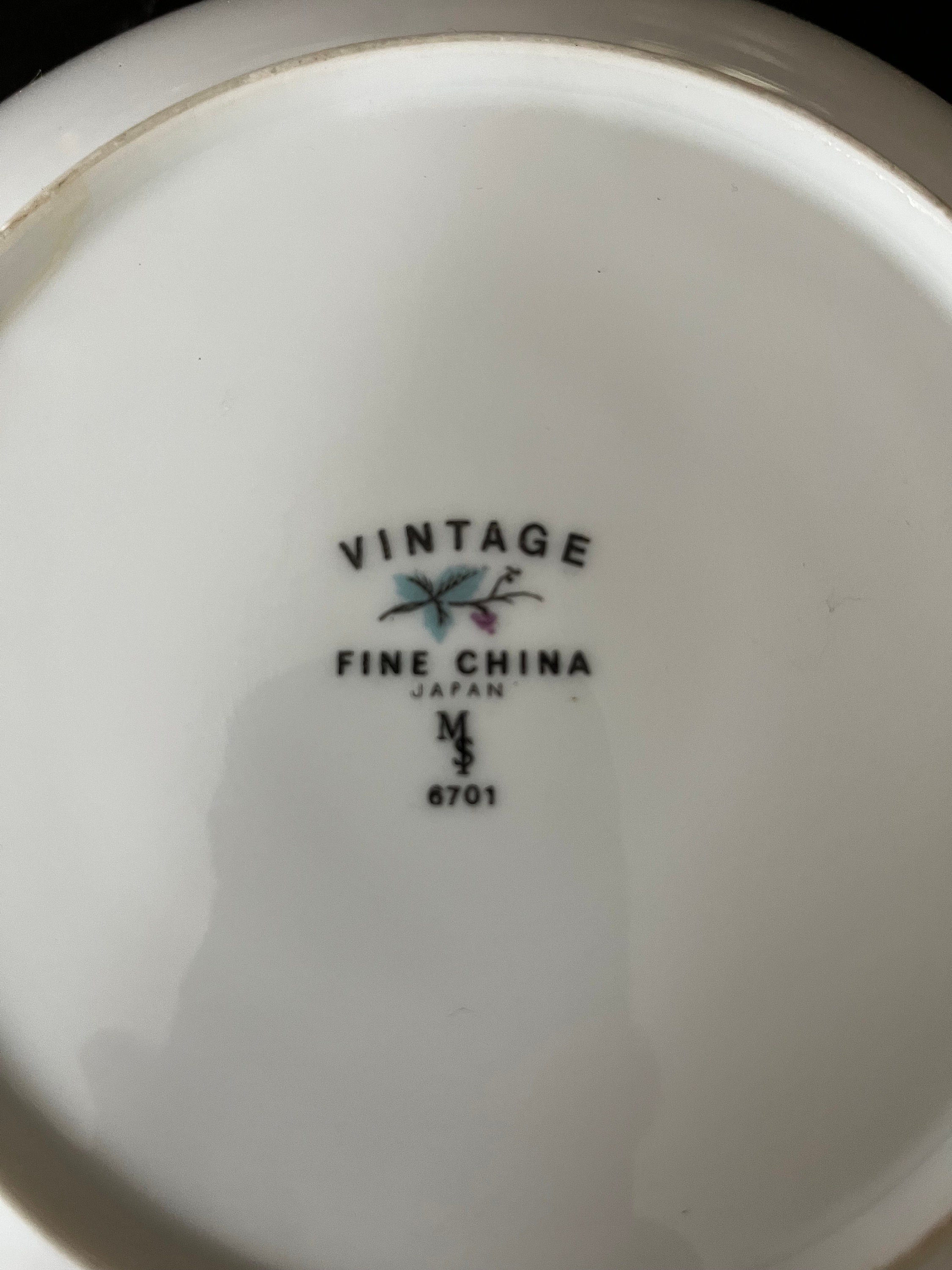 Vintage Fine China Japan 6701 Grapevine Pattern Serving Bowl Etsy