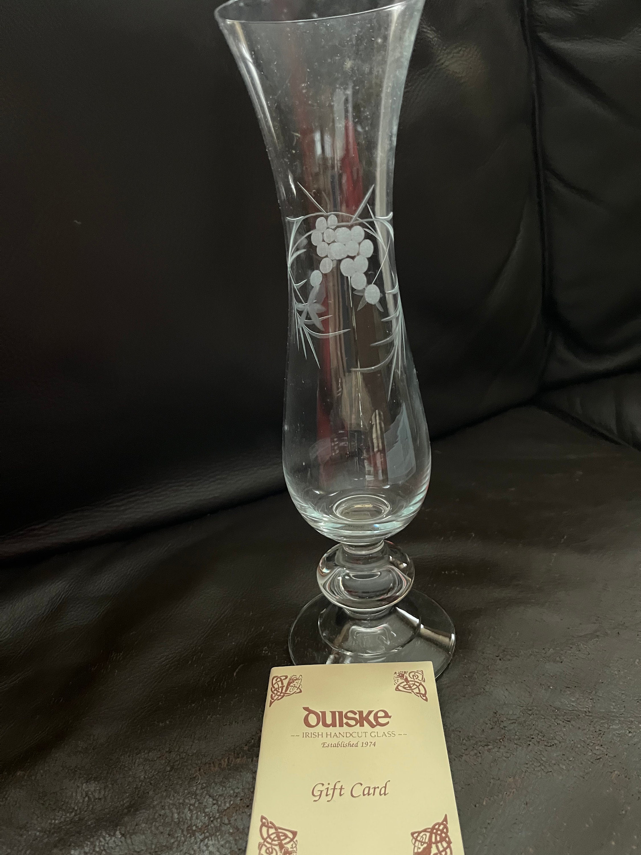 DUISKE Irish Handcut Grapes & Vine Clear Glass 10.25 Etsy