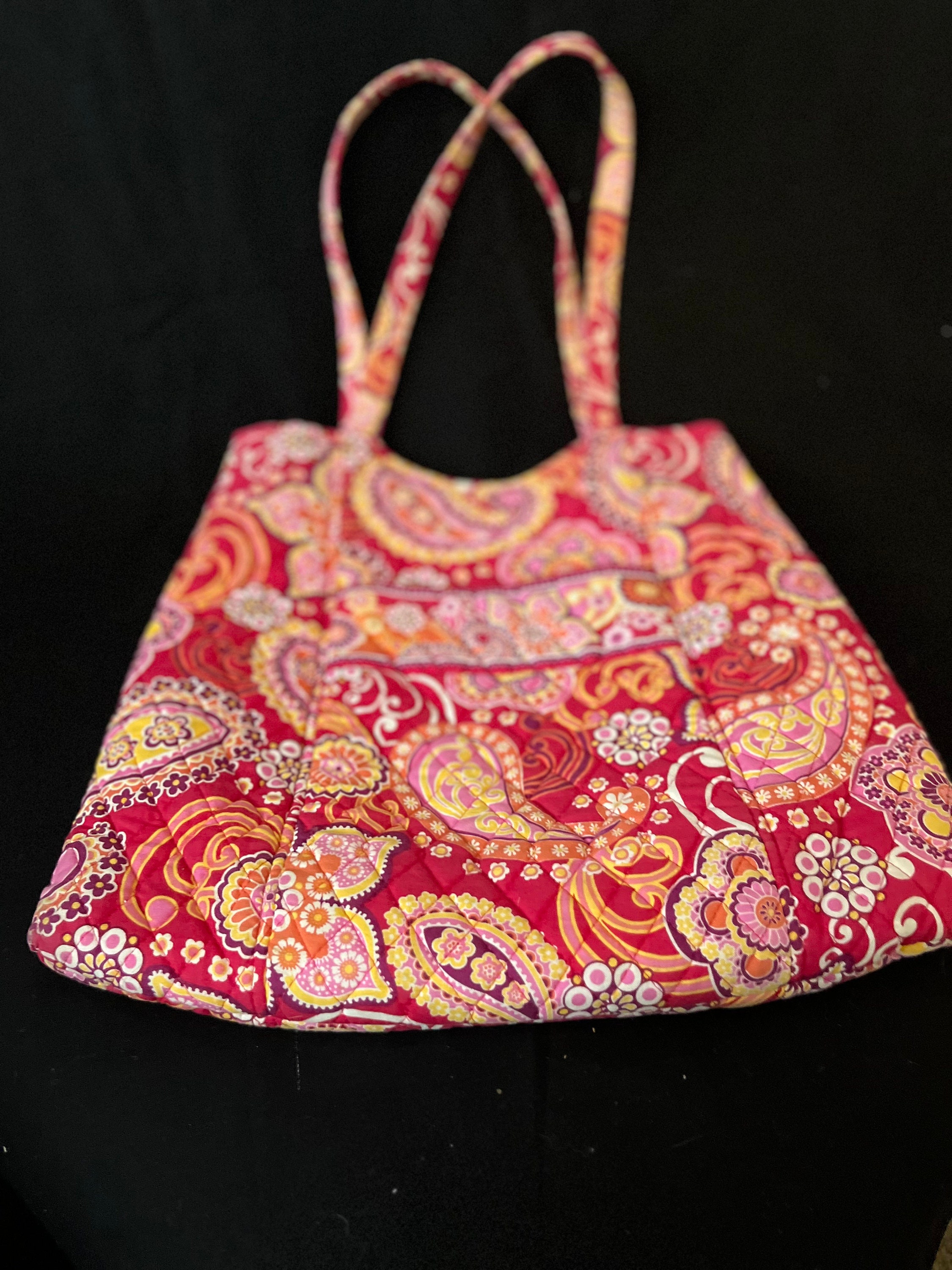 Vera Bradley Raspberry Fizz Retired Pattern Large 15”x15” Tote