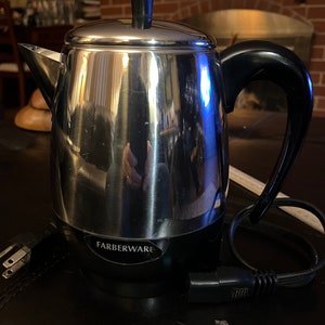 Farberware 2-4 Cup Percolator Stainless Steel Electric Coffee Pot FCP240