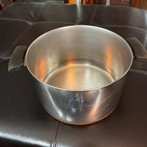 Revere Ware-avant 68-6 pintes Marmite - Acier plaqué cuivre - Double anneau - Vintage