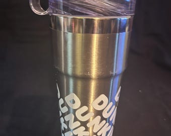 Vaso térmico de viaje Dunkin Donuts de 710 ml (24 oz) - Acero inoxidable / Aislado / Taza de viaje