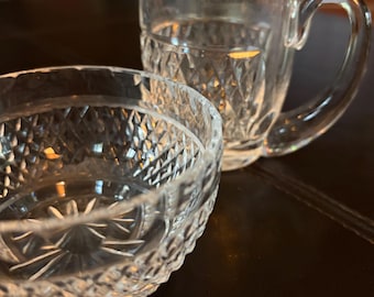Waterford Crystal-Irish Lace-Creamer/Open Sugar Bowl-Set
