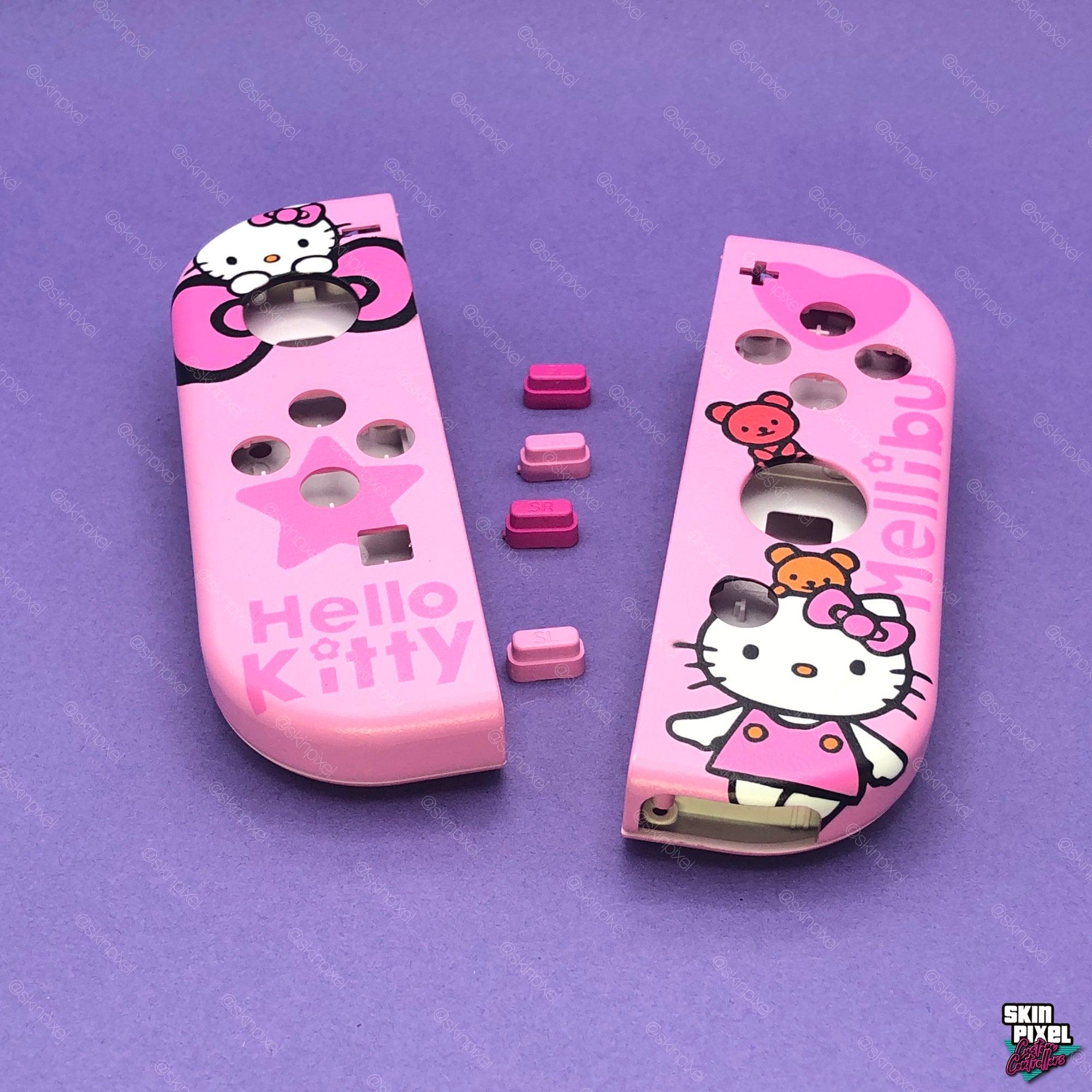 Hello Cute Custom Kitty Joy-con DIY Shells for Nintendo