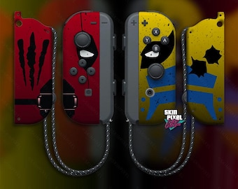 Deadpool vs Wolverine Movie Inspired Custom DIY Joy-Con Shells