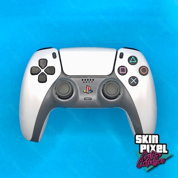 Retro Classic Playstation Grey PS5 Controller Skin