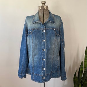 Vintage denim jacket, denim jacket, sports jacket, designer denim jacket, oversized jean jacket, Italian jacket, vintage jean jacket image 1