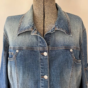 Vintage denim jacket, denim jacket, sports jacket, designer denim jacket, oversized jean jacket, Italian jacket, vintage jean jacket image 4