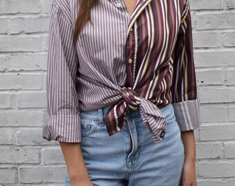 Two Toned Shirt Split Shirt Vintage 