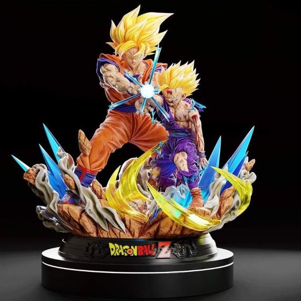 Diorama Goku and Gohan ready to print 3D STL. 100% same model