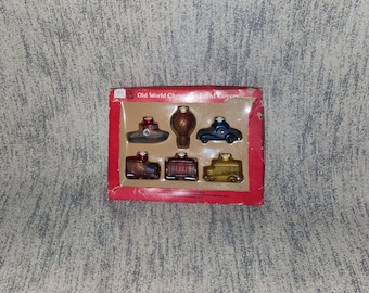 Vintage 1980s 6 Old World Glass Christmas Light Covers