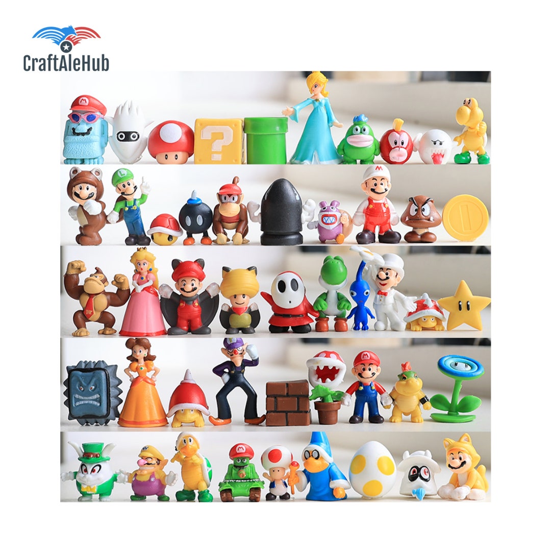 48 Mario Figures Set Etsy