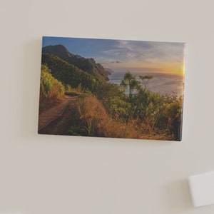 Imán del sendero Kalalau de la costa de Na Pali, caminata por el sendero Kauai Hawaii, imán fotográfico de la costa de Na Pali, foto de Kauai Hawaii, recuerdo de Kauai, sendero Kalalau