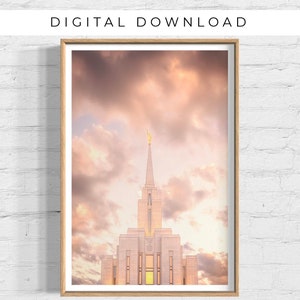 Oquirrh Mountain LDS Temple, Oquirrh Mountain Temple, Church of Jesus Christ Temple, Utah LDS Temple Prints, Digital Download