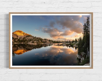 Lake Mary Utah Photograph, Big Cottonwood Canyon Poster, Brighton Utah, Lake Mary Wall Art, Wasatch Mountain Photo, Utah Photography, V2