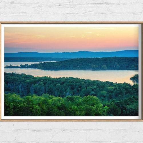 Table Rock Lake Wall Art Missouri Travel Poster Coastal Etsy