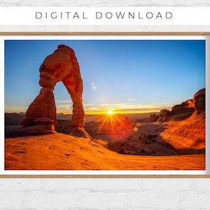 Delicate Arch, Moab Utah Photograph, Arches National Park, Moab Photo, Arches Wall Art, Red Rock Photo, Delicate Arch Photo DIGITAL DOWNLOAD