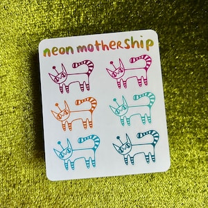 Feuille d'autocollants individuels Spacecat Mu (Spaceberry Mewtation) *Choisissez votre taille*