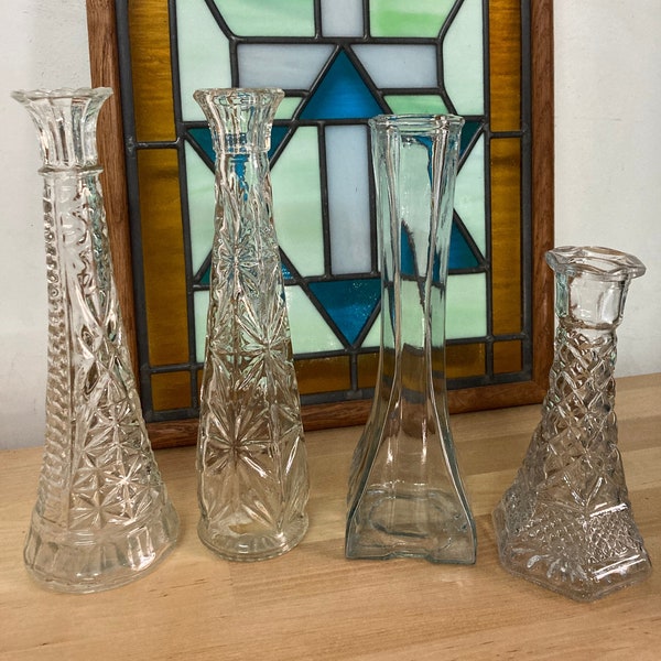 Choose Your Own: Vintage Clear Bud Vase Collection
