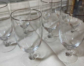 Set of 8 Fostoria Crystal Iced Beverage Glasses