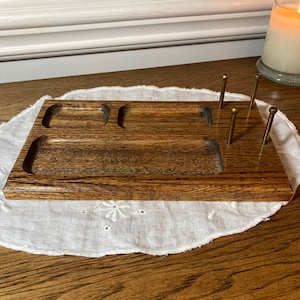 Mid Century Oak Vanity Valet
