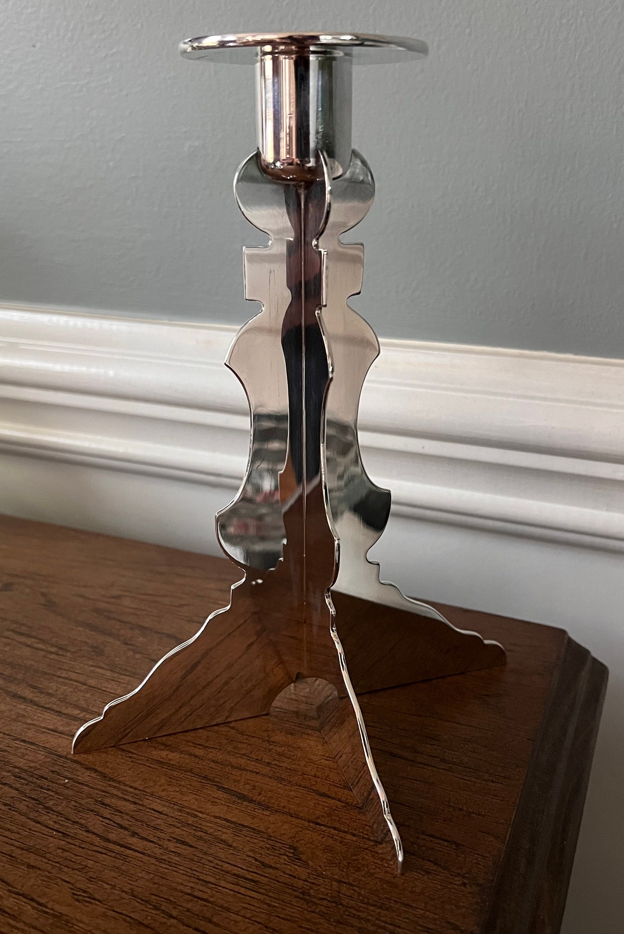 Swid Powell Silver Plate Candlestick by Robert Venturi Made in