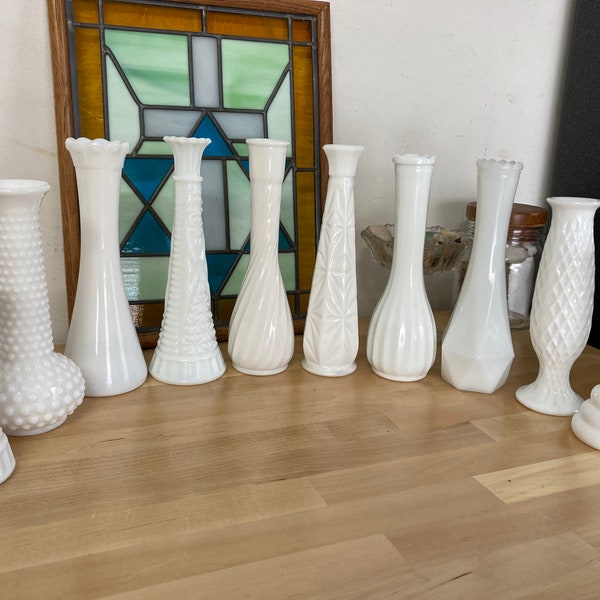 Choose Your Own: Vintage White Bud Vase Collection