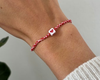 Bracelet de perles avec coeur