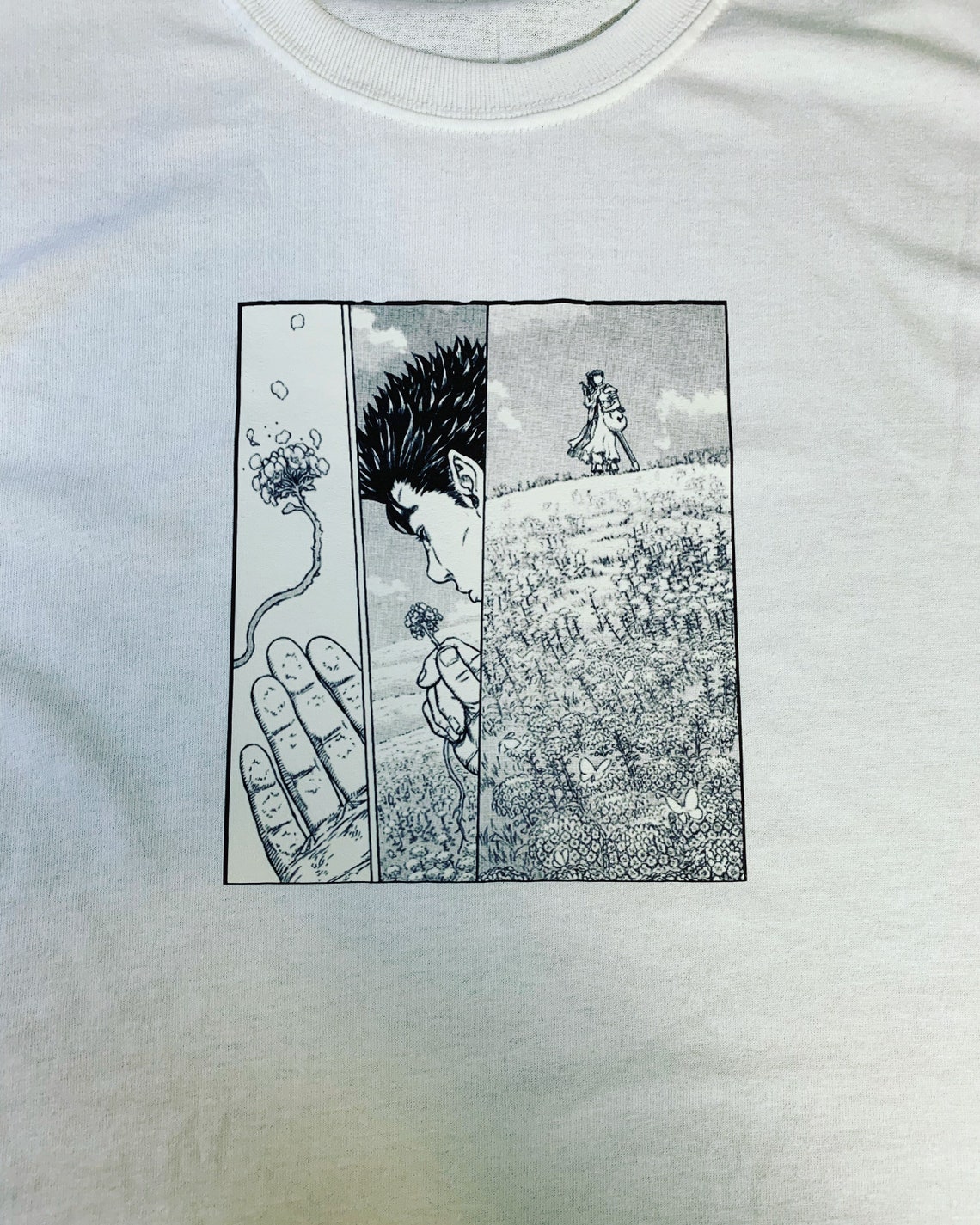Berserk Spring Flowers Of Distant Days Berserk Manga Panel T Shirt 100% cotton Spring flowers of | Etsy
