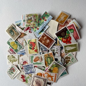 Sellos tópicos: frutas y verduras