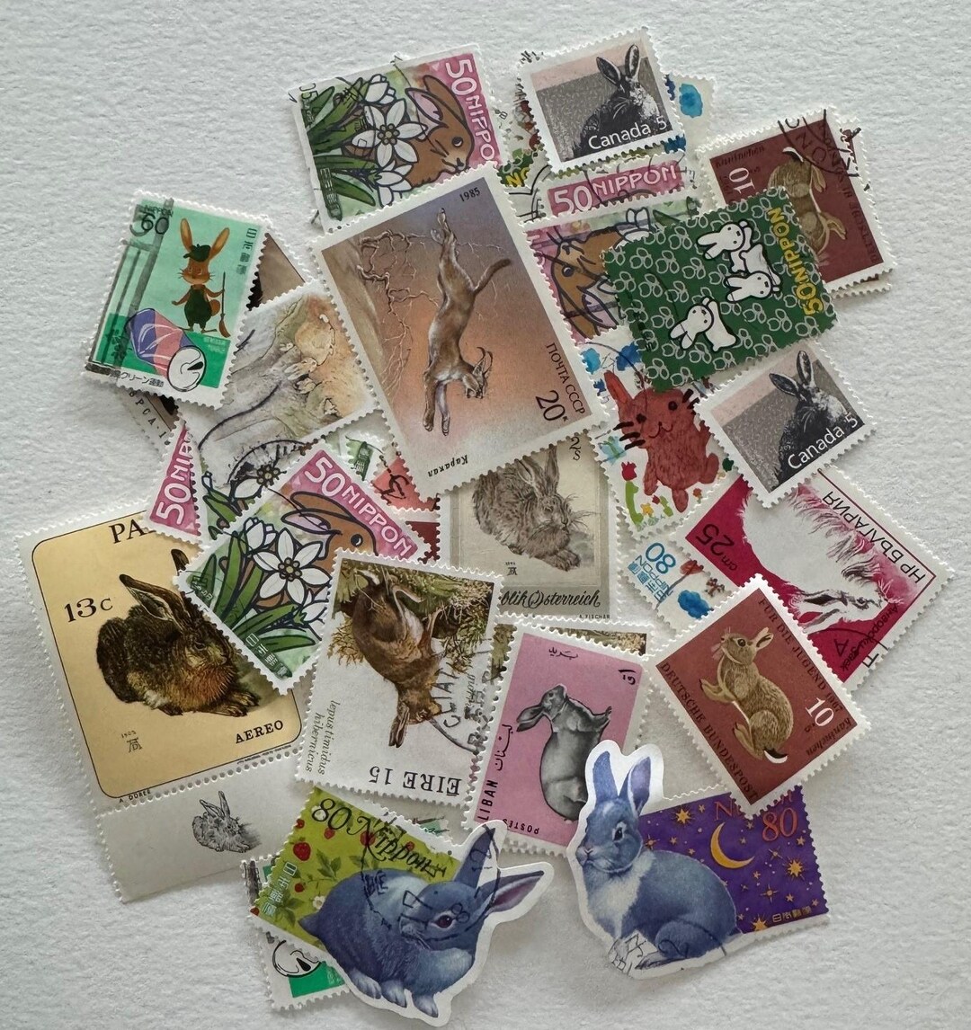 Cheap Rabbit Stamps Topical Stamps - Rabbits (15) - Etsy