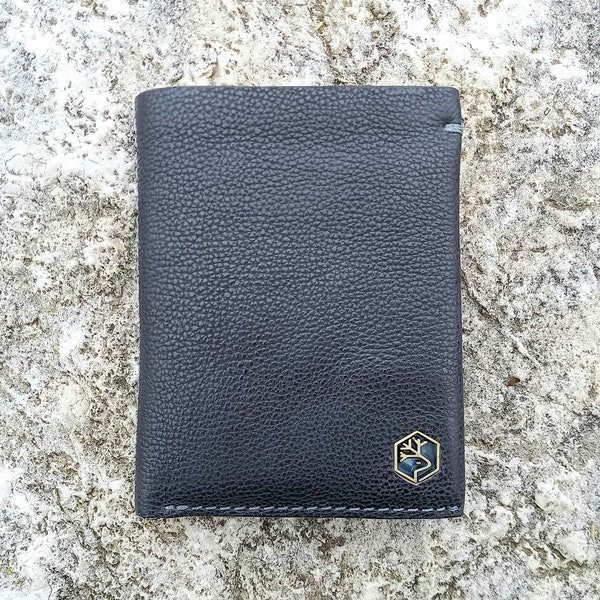 Handmade Leather Wallet For Men. Made In Italy. Card Holder And Coin Purse