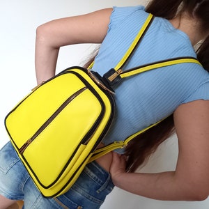 Mini Leather Backpack Purse Handmade In Italy - Cute Satchel For Women From Premium Italian Leather