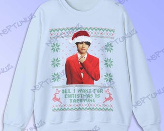 Black Sweater Jimin War Of Hormone Jungkook Sweater Kpop Christmas Ugly Sweater Jin-gle Bells Kim Seok-jin Army
