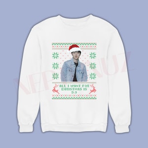 D.O Sweatshirts All I Want For Christmas is Do Kyungsoo EXO Kpop Celebrity Ugly Sweater Men Women Size