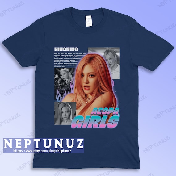 Ningning Kpop T-shirt, Aespa Girlband Vintage Style - Etsy