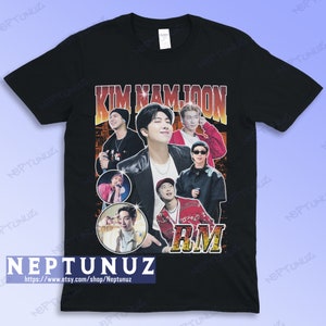 Kim Namjoon Shirt Kpop Boyband Music Vintage Retro Aesthetic Graphic Style Men Women T-Shirt