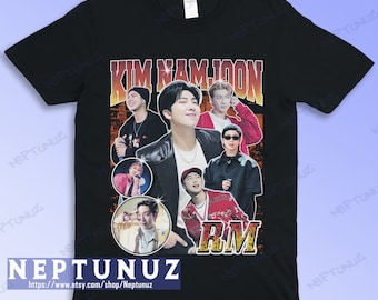キム・ナムジュン シャツ Kpop ボーイバンド ミュージック ヴィンテージ レトロ 美的 グラフィック スタイル メンズ レディース Tシャツ